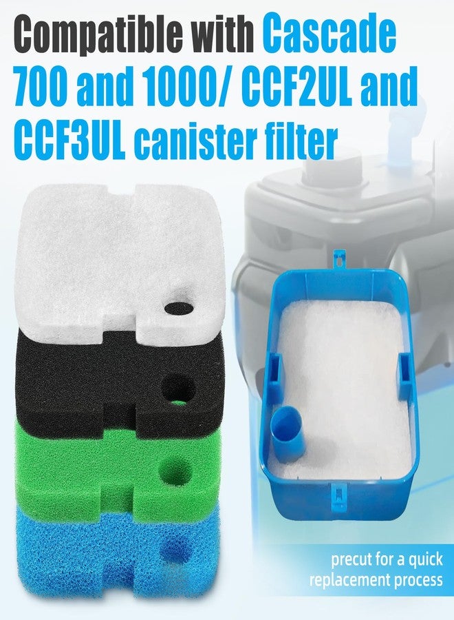 AQUANEAT وسادات فلتر بديلة من AQUANEAT متوافقة مع وسائط ترشيح Cascade 700/1000 CCF2UL/CCF3UL العامة لأحواض السمك - Image 2